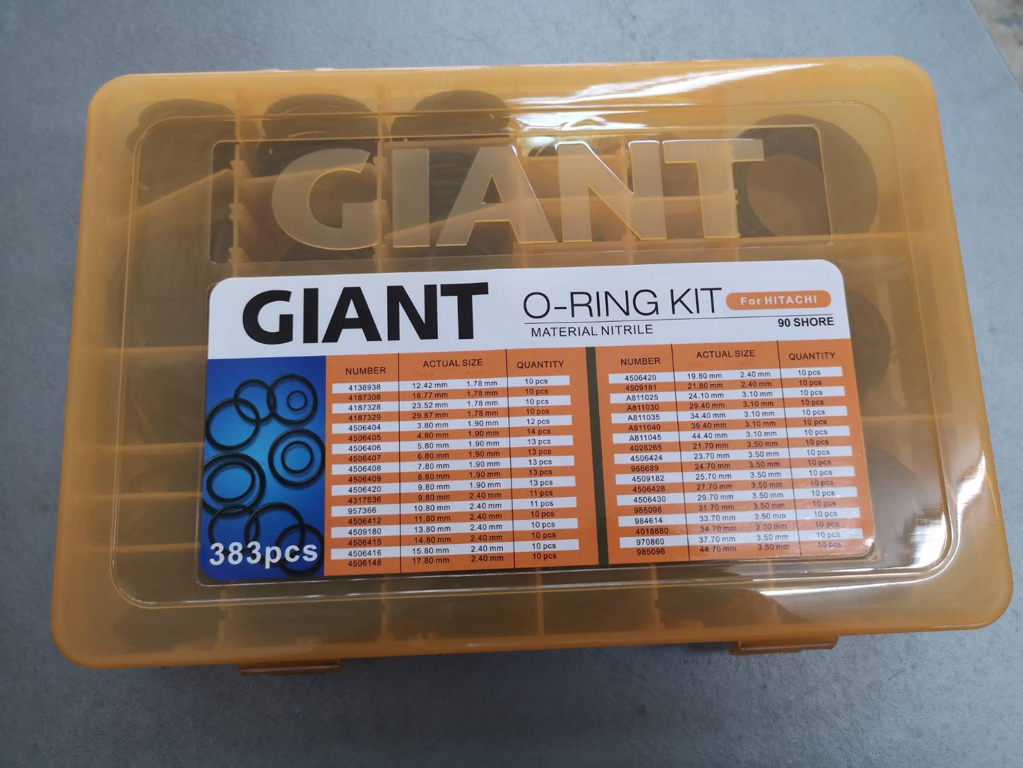 โอริงกล่อง เนื้อ NBR (ORING BOX NBR)